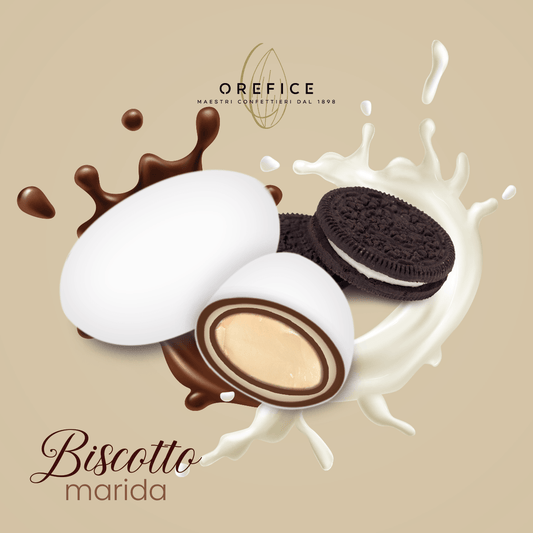 Confetti con mandorla confezione 1 kg gusto BISCOTTO OREO per confettata QUALITA' TOP - Dolci pensieri gift