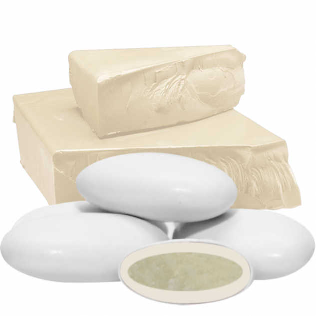 Confetti con mandorla confezione 1 kg gusto CIOCCOLATO BIANCO per confettata QUALITA' TOP - Dolci pensieri gift
