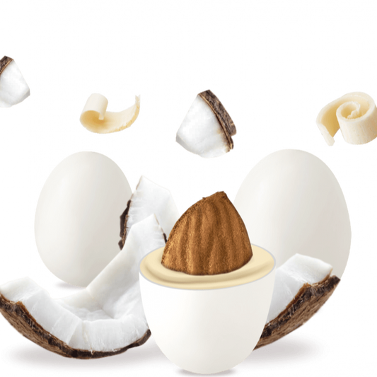 Confetti con mandorla confezione 1 kg gusto COCCO per confettata QUALITA' TOP - Dolci pensieri gift