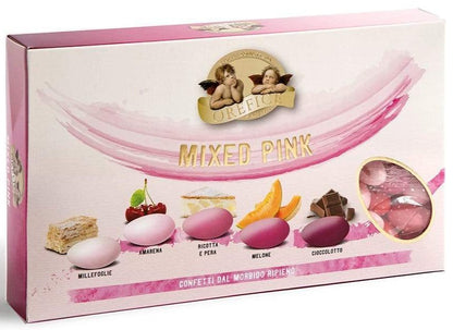 Confetti con mandorla confezione 1 kg gusto MIXED PINK ROSA per confettata QUALITA' TOP - Dolci pensieri gift