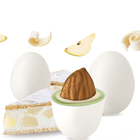Confetti con mandorla confezione 1 kg gusto RICOTTA E PERA per confettata QUALITA' TOP - Dolci pensieri gift