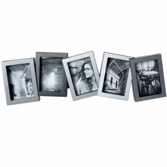 Cornice Multipla 5 Foto porta foto in metallo 34x11 cm - Dolci pensieri gift
