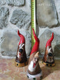 Corno Napoletano Portafortuna in Ceramica Artigianale motivo pulcinella - Dolci pensieri gift
