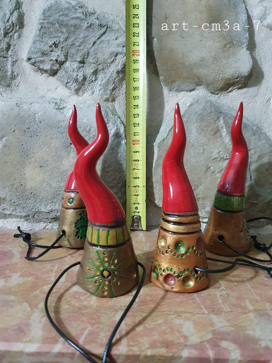 Corno Napoletano Portafortuna in Ceramica Artigianale ottimi per bomboniere - Dolci pensieri gift