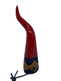 Corno rosso base decorata appendibile ceramica artigianale portafortuna 14 cm bomboniera - Dolci pensieri gift