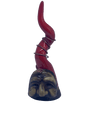 Corno rosso in ceramica artigianale con maschera portafortuna e fil di ferro 21 cm - Dolci pensieri gift