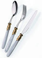 D&D - Domus And Design CD24PRGS/BN Set Posate, Acciaio 18/10 / Metcrilato, Bianco - Dolci pensieri gift