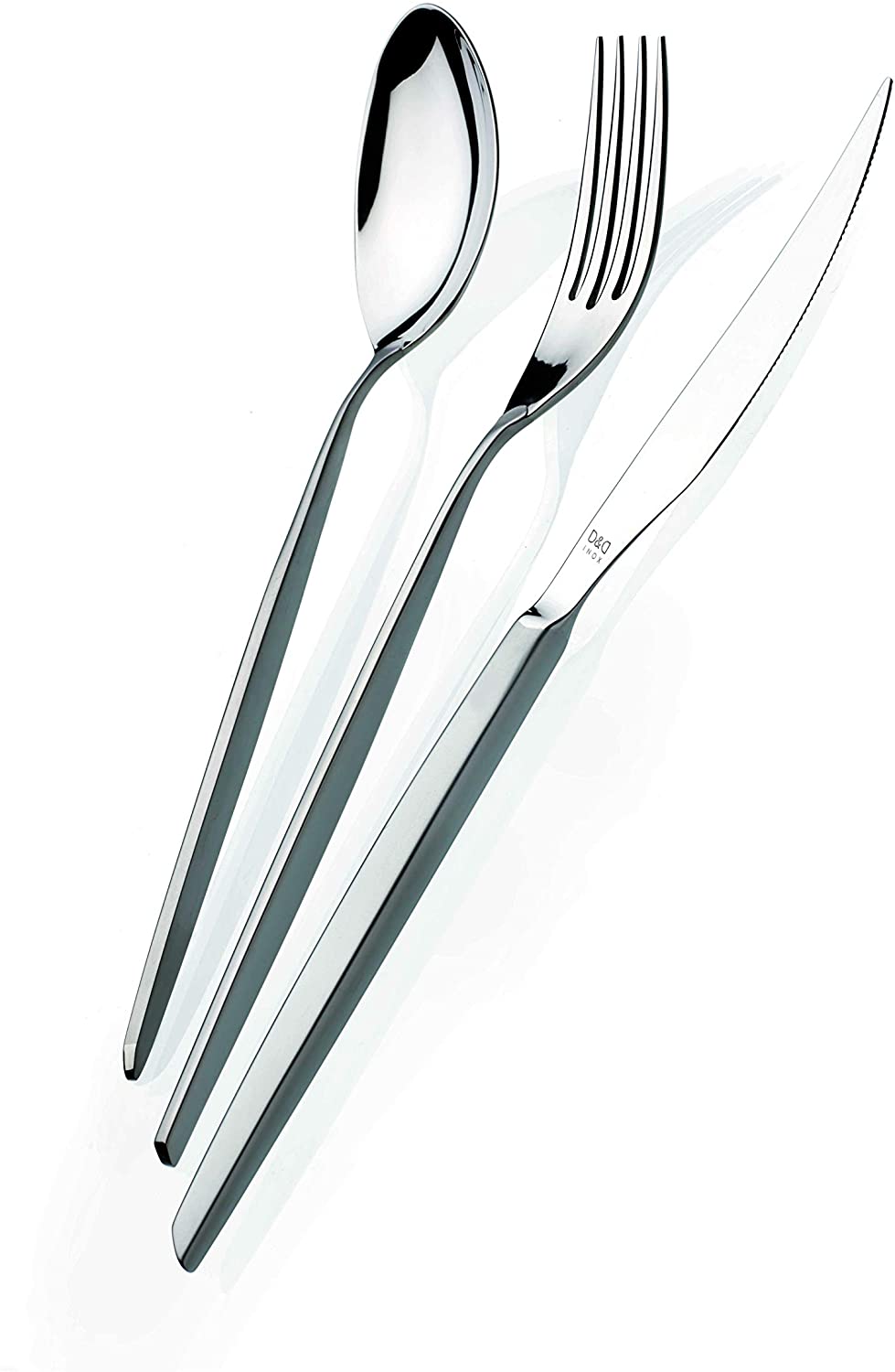 D&D - Domus And Design CD75VLU/SA Set Posate, Acciaio 18/10, Grigio - Dolci pensieri gift