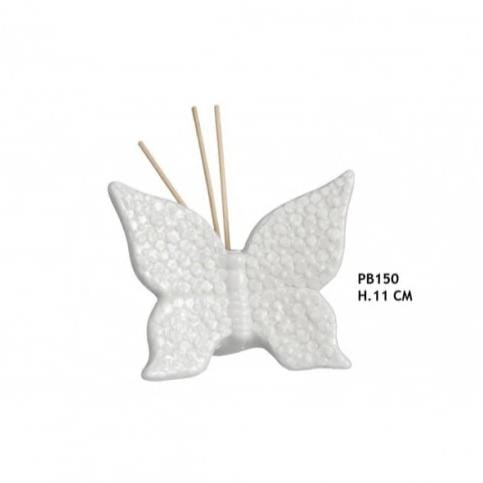 Farfalla in ceramica con bastoncini profumatore d'ambiente diffusore bomboniera - Dolci pensieri gift