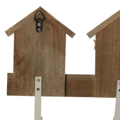 Ischia appendiabiti 3 ganci con cabine e pesci in legno e corda - Dolci pensieri gift