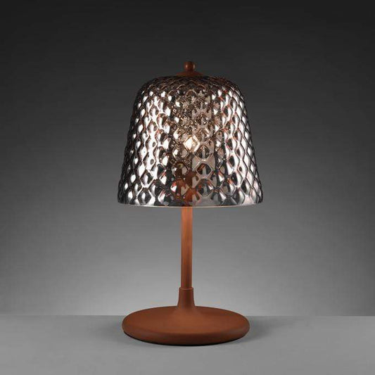 Lampada da Tavolo Rose gold con paralume in vetro design SALONE DEL MOBILE - Dolci pensieri gift