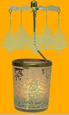 Lanterna portacandela giostrina con rilievi porta candela argentato carosello albero - Dolci pensieri gift