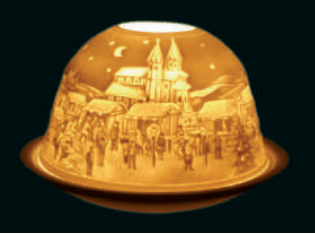 Lanterna portacandela starlight con rilievi porta candela Natalizia CITTA DI NOTTE - Dolci pensieri gift