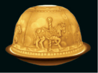 Lanterna portacandela starlight con rilievi porta candela Natalizia GIOSTRA CON CAVALLO - Dolci pensieri gift