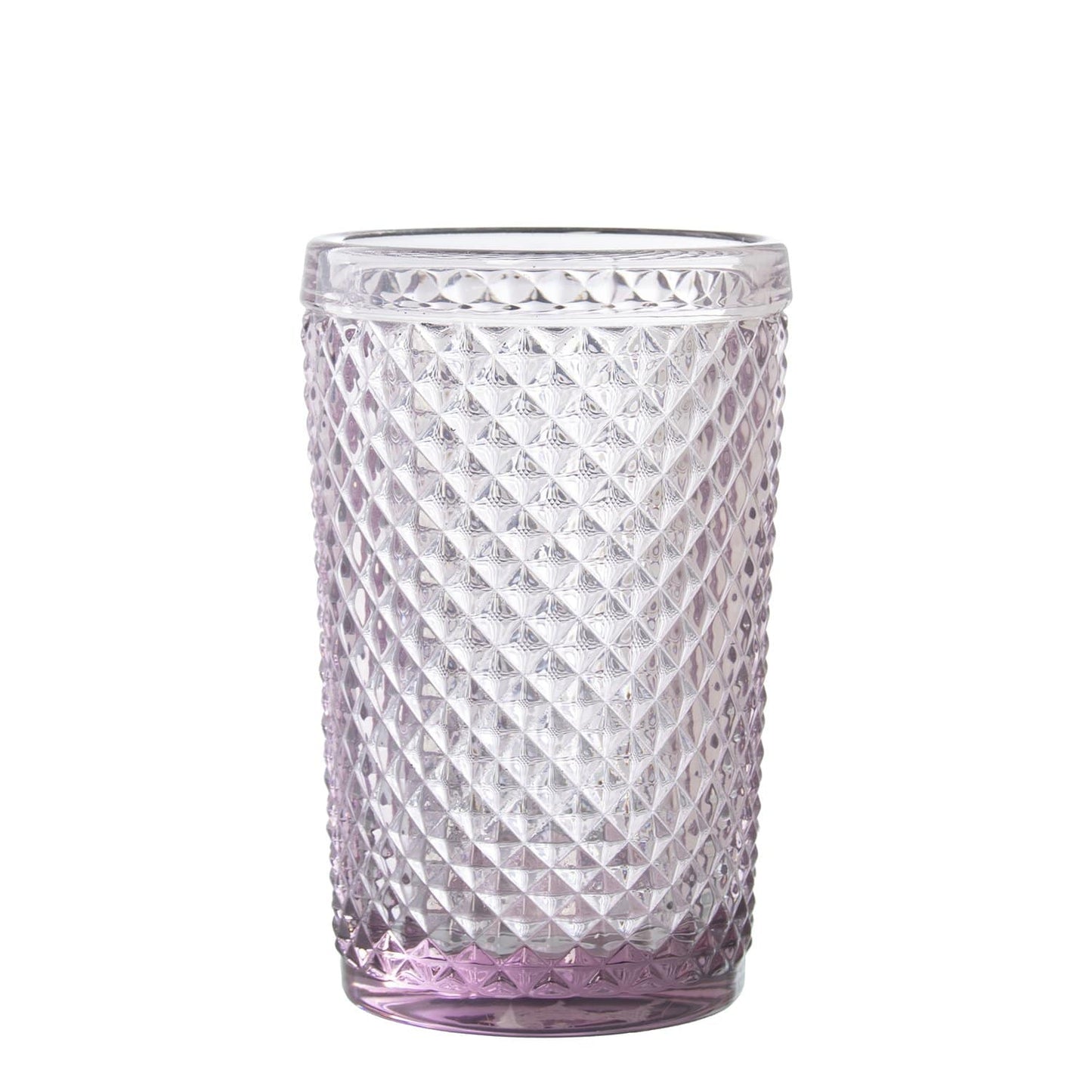 Lisbona set Bicchieri 6pz acqua in vetro colore rosa-ametista - Dolci pensieri gift