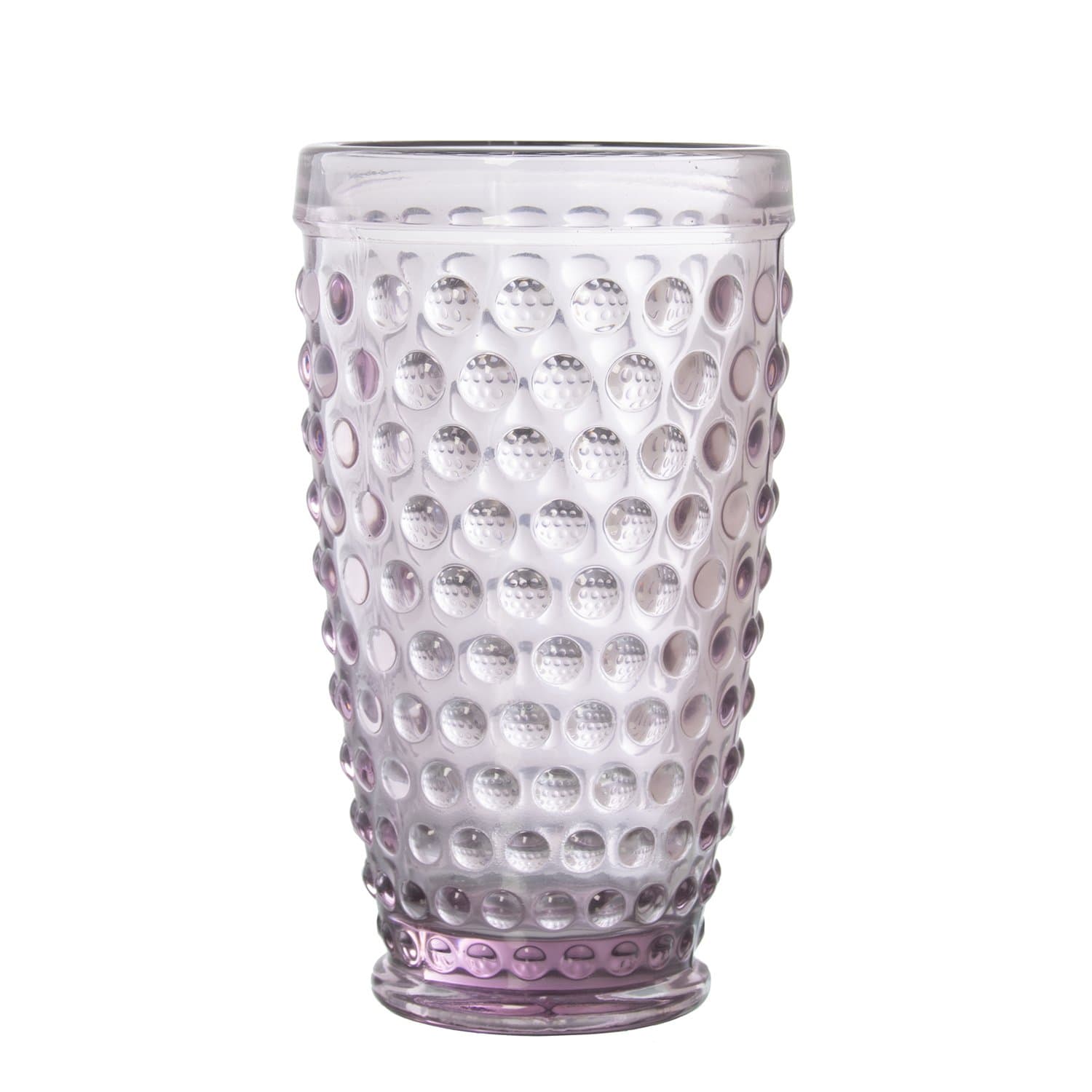 Lisbona set Bicchieri 6pz acqua in vetro colore rosa-ametista decoro sferico - Dolci pensieri gift