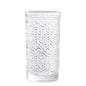 Lisbona set Bicchieri 6pz acqua in vetro trasparente decoro fiori - Dolci pensieri gift