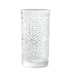 Lisbona set Bicchieri 6pz acqua in vetro trasparente decoro fiori - Dolci pensieri gift