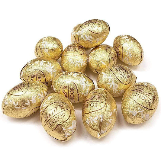 Ovetti lindt lindor Bianco ripieni di Cioccolato Bianco confezione 100g pasqua - Dolci pensieri gift