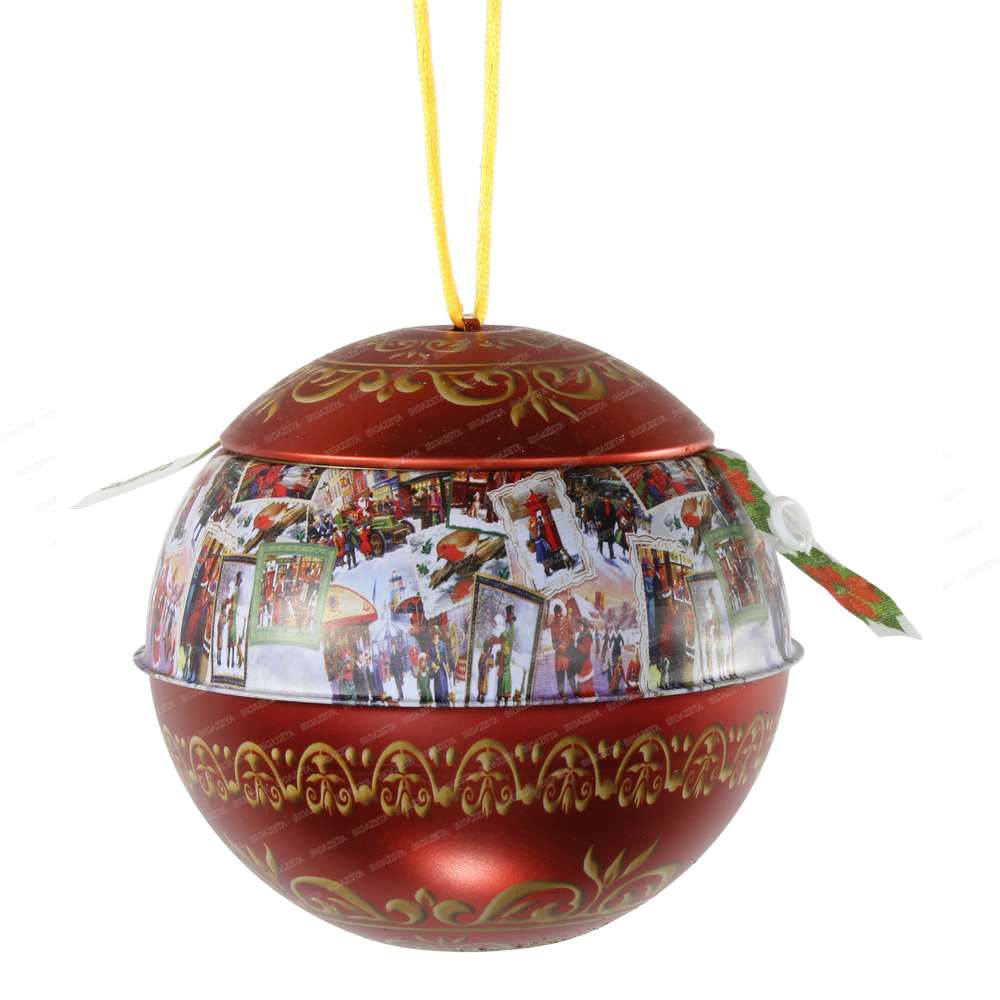 Palline tè di natale con 10 filtri confezione regalo in latta 10cm aviatore - Dolci pensieri gift
