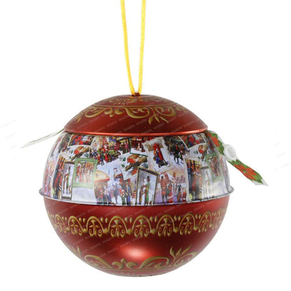Palline tè di natale con 10 filtri confezione regalo in latta 10cm aviatore - Dolci pensieri gift