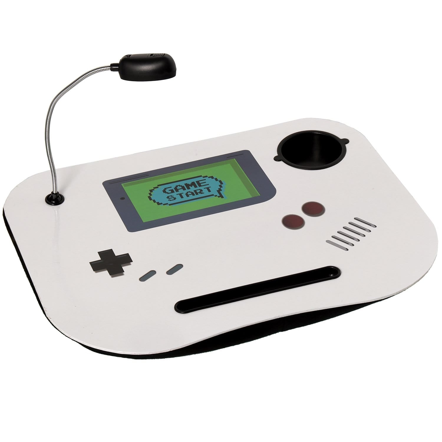 Porta computer da gambe con luce a led e porta bibita videogame - Dolci pensieri gift