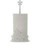 Porta rotolo da cucina in metallo bianco decorazioni fiori - Dolci pensieri gift