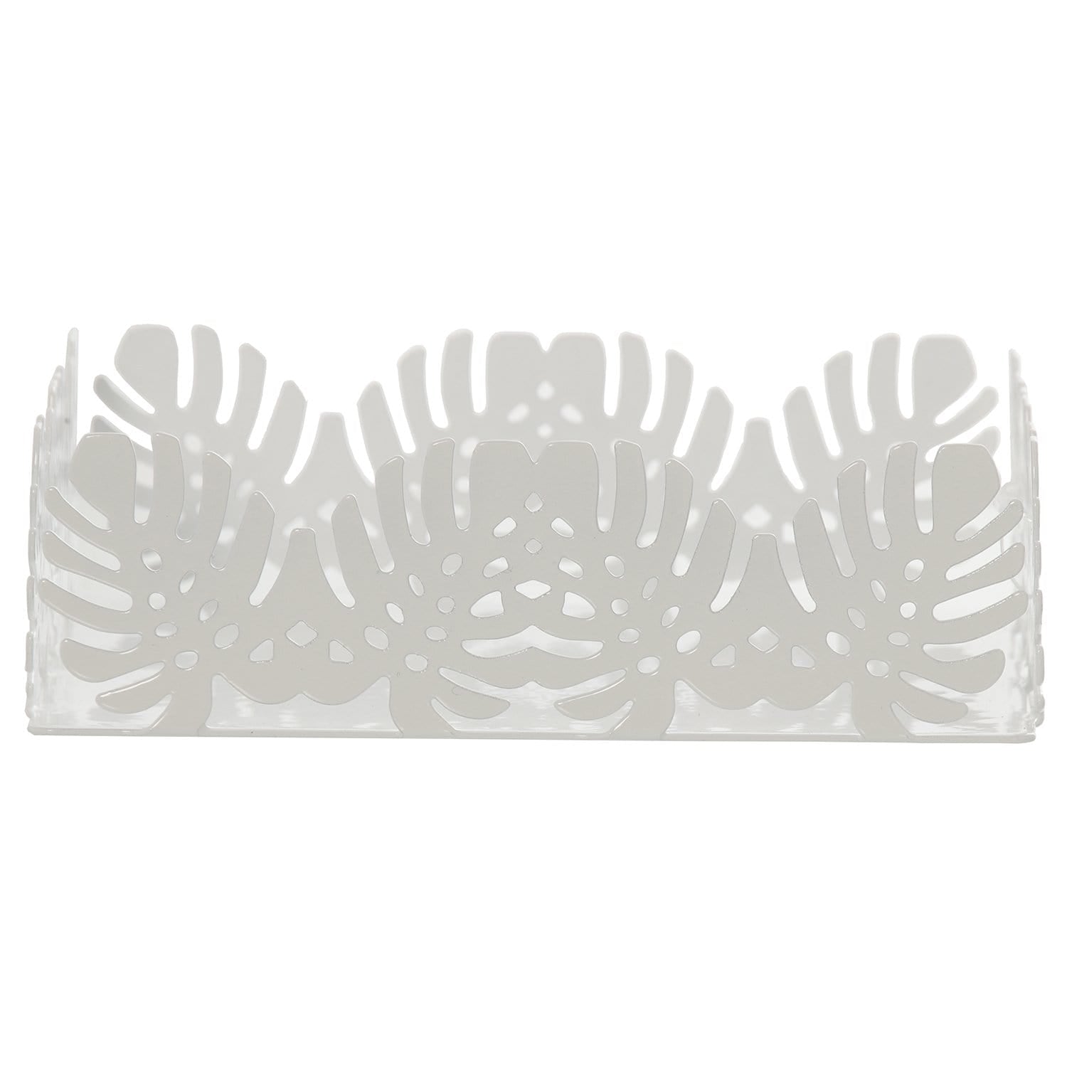 Porta tovaglioni da cucina in metallo bianco decorazioni foglie - Dolci pensieri gift