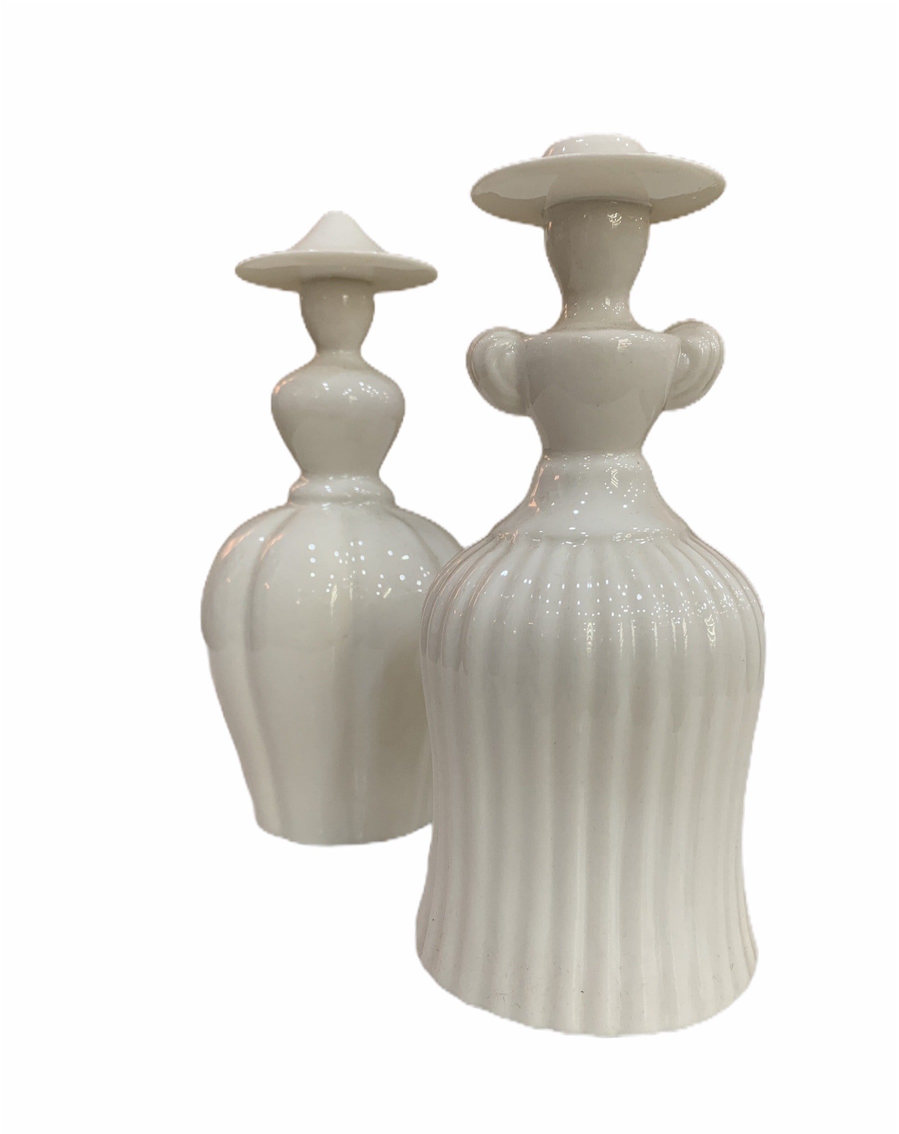 Portacandela figura uomo donna in porcellana bianca coppia marito moglie - Dolci pensieri gift
