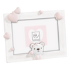 Portafoto orsetto 13 x 18 cm in legno con cuori bianco rosa - Dolci pensieri gift