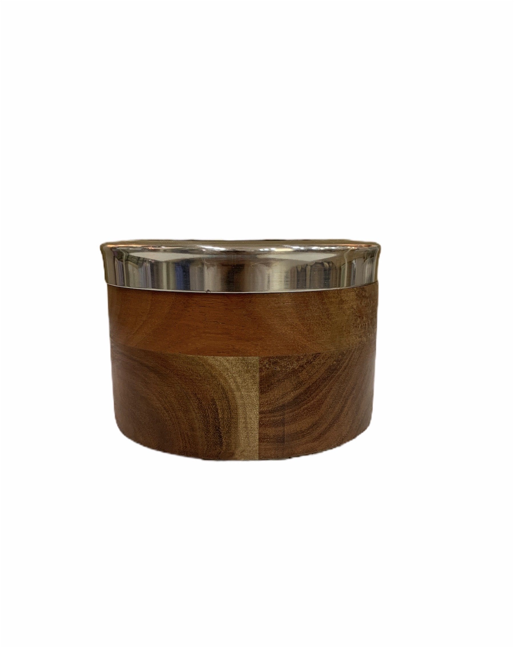 Posacenere in legno e acciaio classico da studio 12 x 8 cm - Dolci pensieri gift