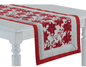 Runner natalizio 150 x 45 in cotone decorazione stella di natale rosso - Dolci pensieri gift