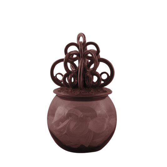 Set da bagno porta essenze potpourri riccio caprese in ceramica di capodimonte moka - Dolci pensieri gift