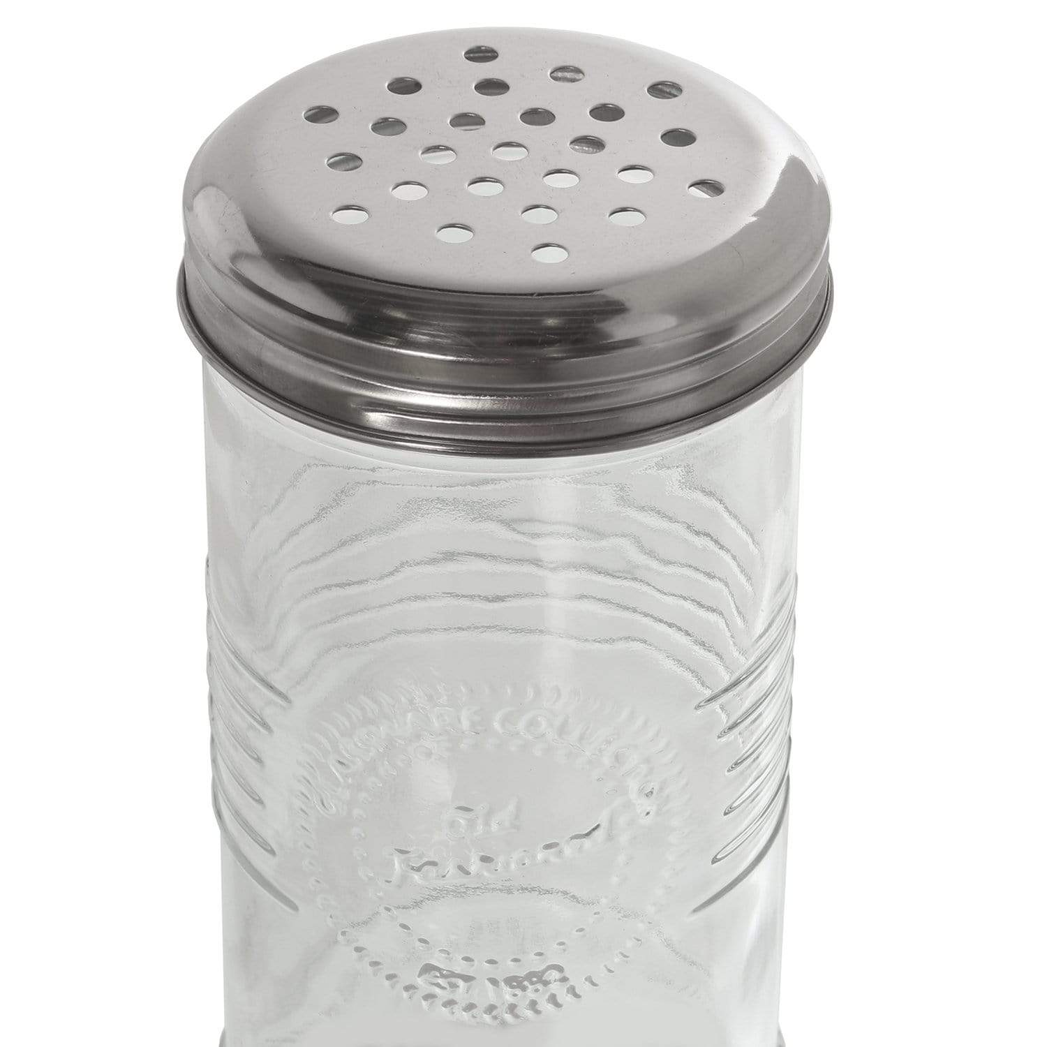 Zuccheriera In Vetro Con Coperchio Metallico – 5,5 Cm, Beccuccio Versatore