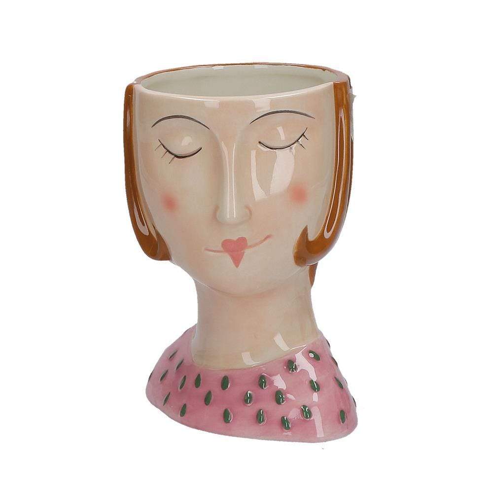 Statuetta vaso cachepot Teresa in ceramica rituali domestici h16 Cm - Dolci pensieri gift