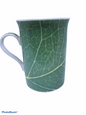 Tazza da colazione in ceramica decoro foglia verde - Dolci pensieri gift