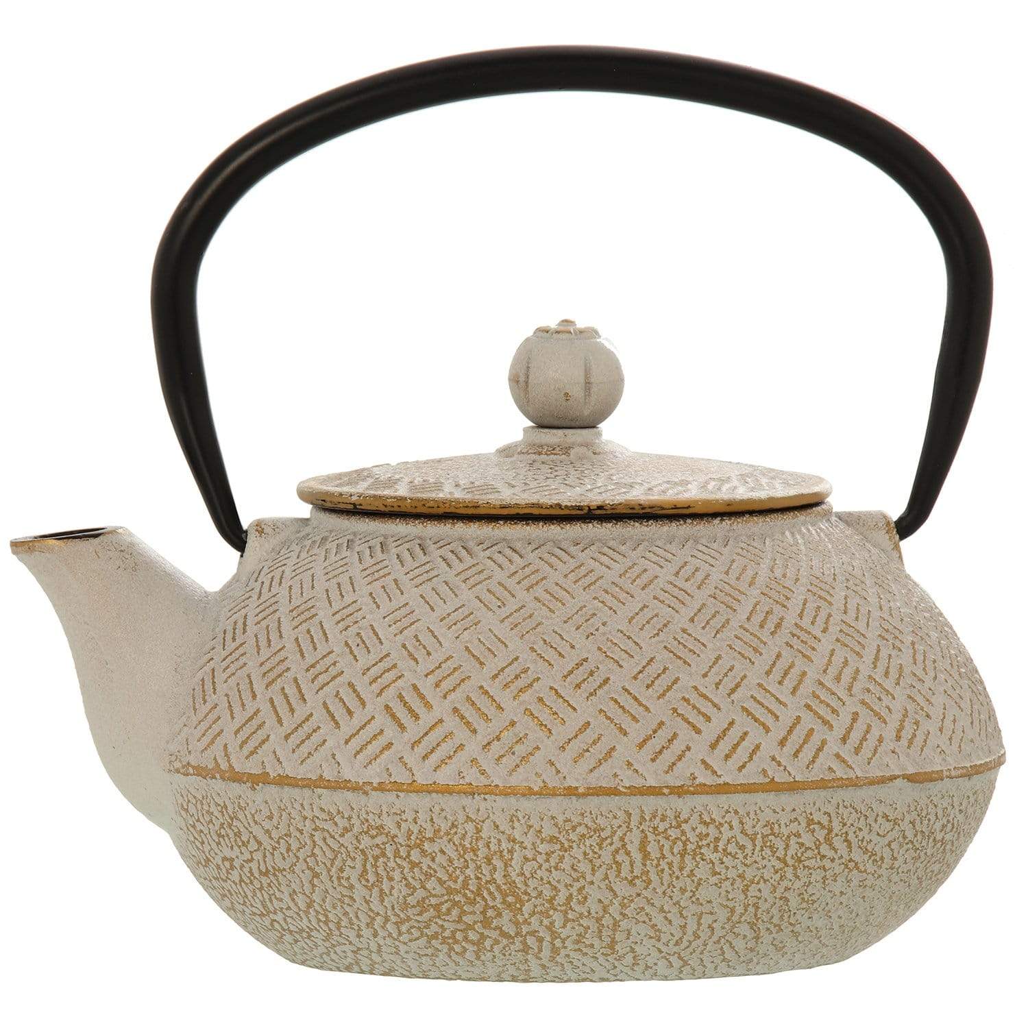 Teiera Giapponese in ghisa colore bianco origami 800 cl per tè e tisane - Dolci pensieri gift
