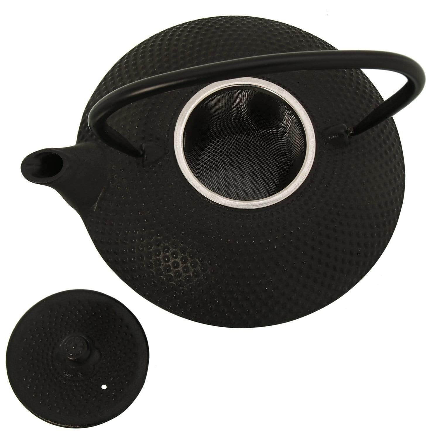 Teiera Giapponese in ghisa colore nero bassa 800 cl per tè e tisane - Dolci pensieri gift