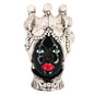 TESTA DI MORO DONNA AFRICANA VISO NERO CERAMICA CALTAGIRONE D. 26X45 - Dolci pensieri gift