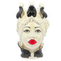 TESTA DI MORO DONNA REGINA AFRICANA DECORATA CERAMICA CALTAGIRONE D. 27X45 - Dolci pensieri gift
