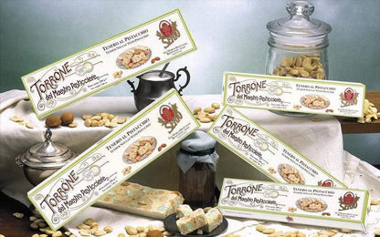 TORRONE SERIO TENERO CON NOCCIOLE MANDORLE E PISTACCHI 200gr senza glutine - Dolci pensieri gift