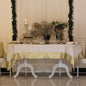 Tovaglia natalizia 6 posti con ricami barocchi 170x210 cm con balze - Dolci pensieri gift
