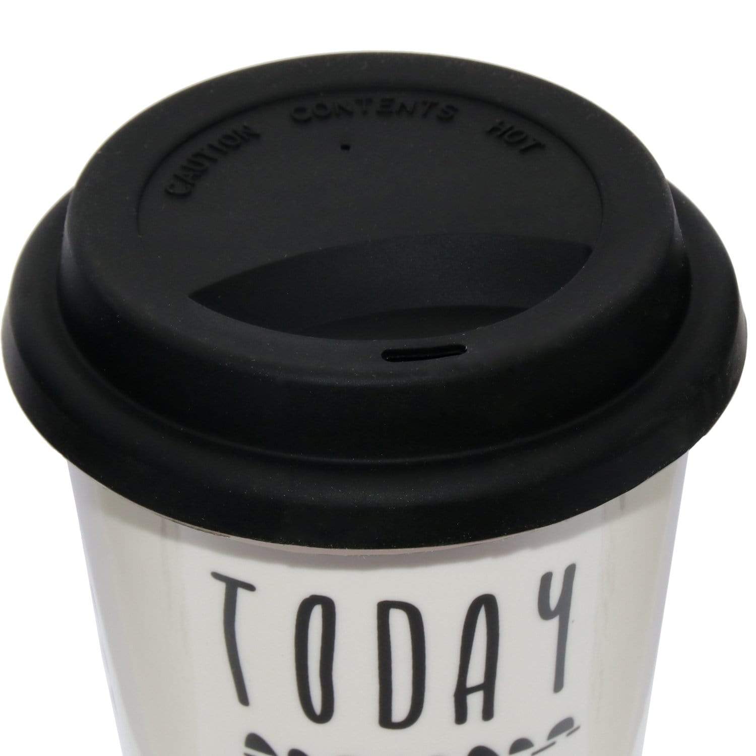 Travel mug tazza termica con tappo in silicone porcellana bianca e fra -  Dolci pensieri gift
