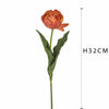 Tulipano Artificiale fiore bocciolo rosso e rosa regina con ramo 32 cm - Dolci pensieri gift