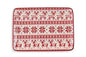 Vassoio natalizio centrotavola scandinavia pattern 31 x 22 cm renne e fiocchi rosso - Dolci pensieri gift