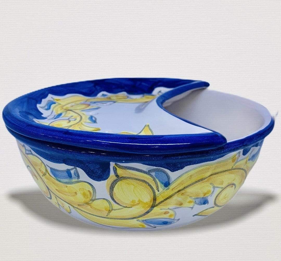 Vietri sul mare " Sponzapane" in ceramica dipinto a mano con maioliche decorazione 22 cm - Dolci pensieri gift
