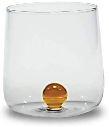 Zafferano Bilia Tumbler Set 6 Bicchieri Acqua Trasparenti con Pallina 6 Colori Vari - Dolci pensieri gift