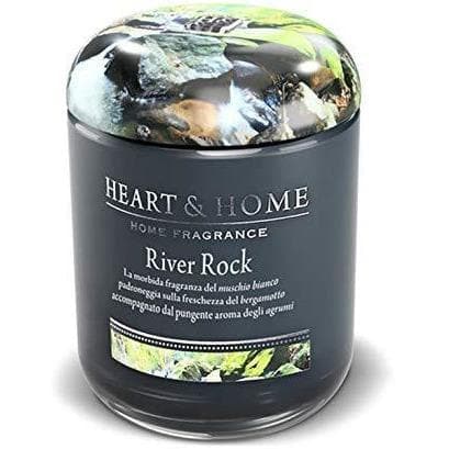 Candela Heart and Home RIVER ROCK in cera di soia 340gr - Dolci pensieri gift