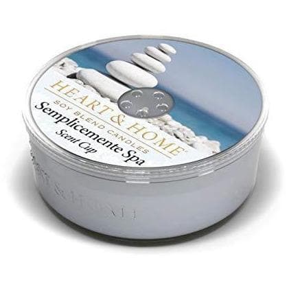Candela Heart and Home SEMPLICEMENTE SPA in cera di soia scent cups 38gr - Dolci pensieri gift