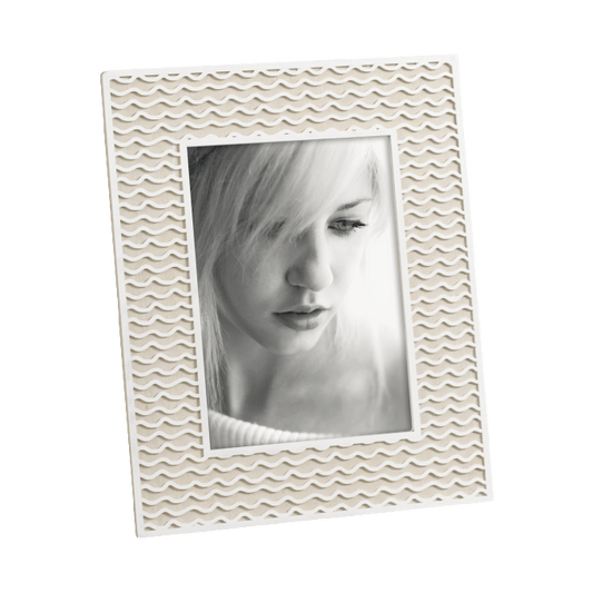 Cornice portafoto 13 x 18 cm in legno con onde design - Dolci pensieri gift